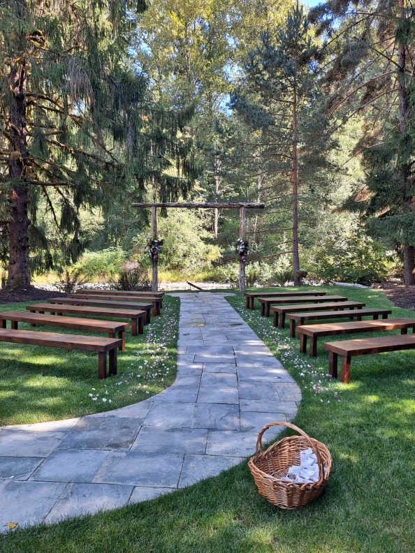 Beautiful wood benches